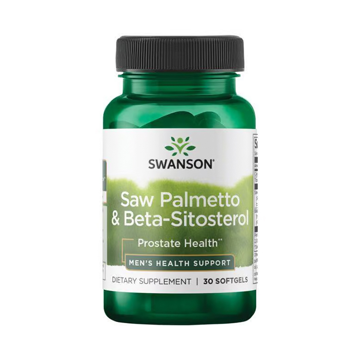 Со Пальметто та бета-сітостерол Swanson Saw Palmetto &amp; Beta-Sitosterol, 30 гелевих капсул